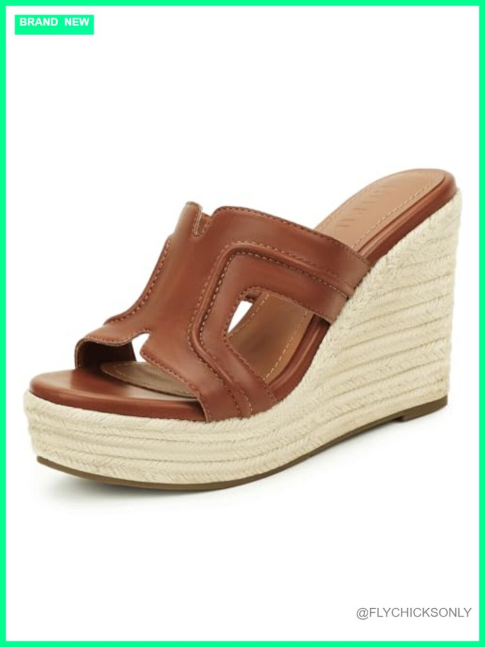 Wedge Sandals Platform Espadrille Open Toe Slip-On H-Strap Summer Dress Heels